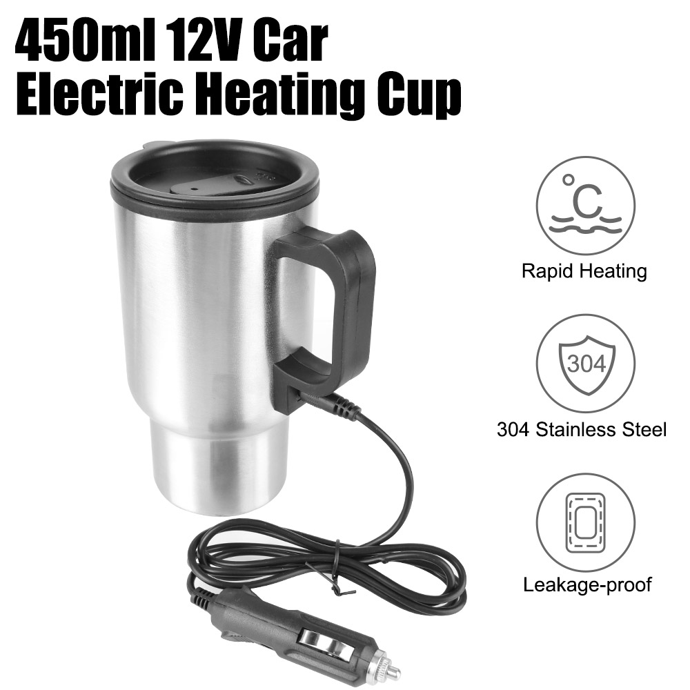 Camping Cooking Mug - Bouilloire chauffante électrique en acier inoxydable