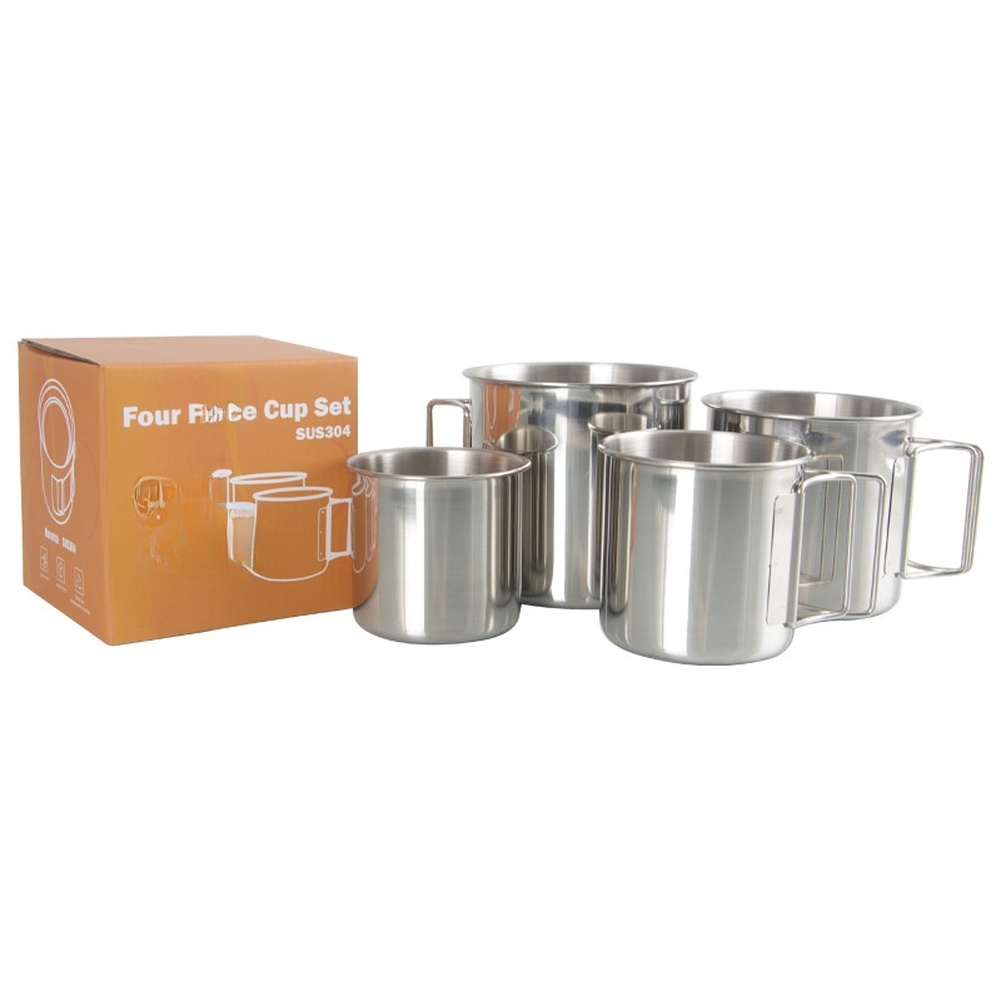 Camping Cooking Set For 4 - Ensemble de tasses de camping en