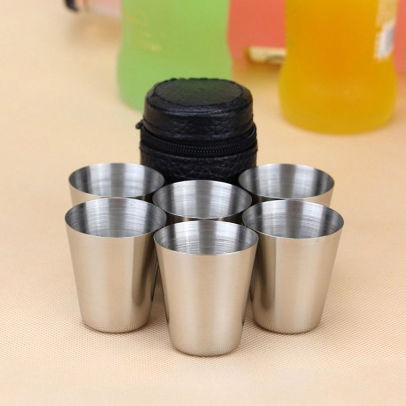Camping Cooking Mug - 4/6 pièces tasses en acier inoxydable