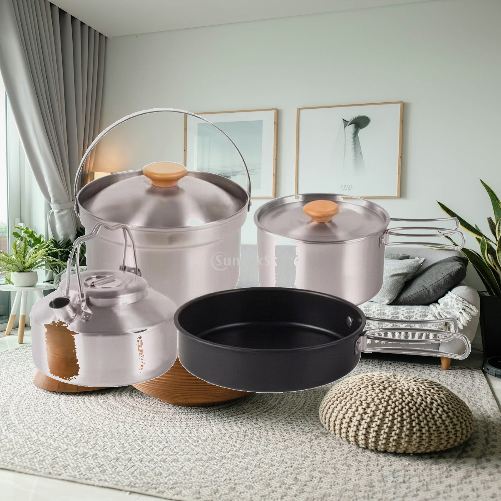 Nesting Camping Cooking Set - Ensemble de cuisine de camping en