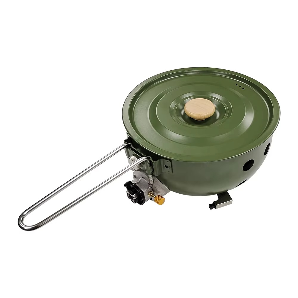 Camping Cooking Set For 4 - Poêle à frire antiadhésive avec couvercle,