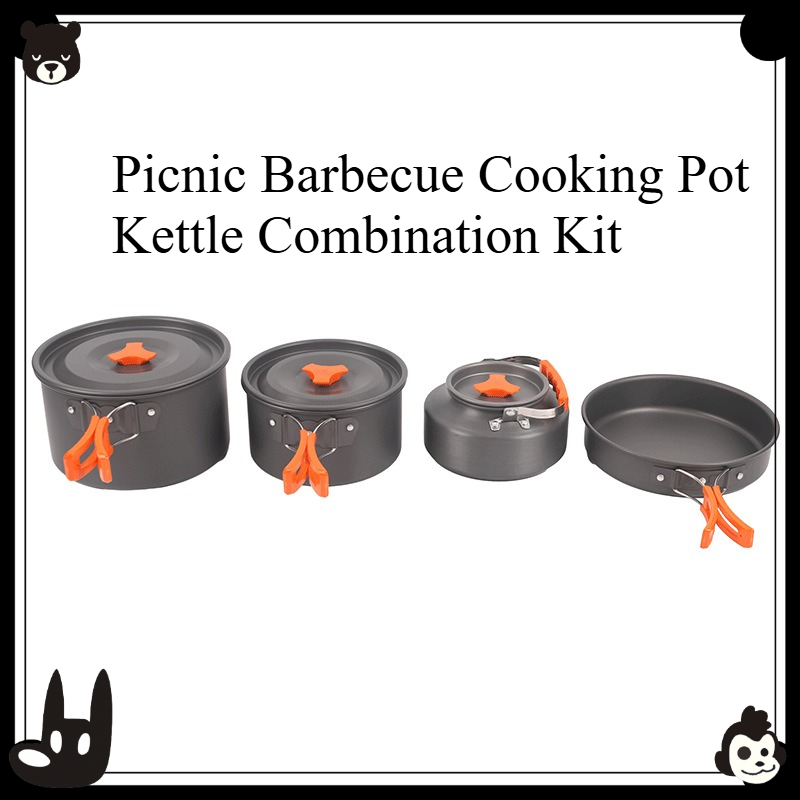 Camping Cooking Set For 4 - Ensemble de cuisine portable pour l'extérieur,