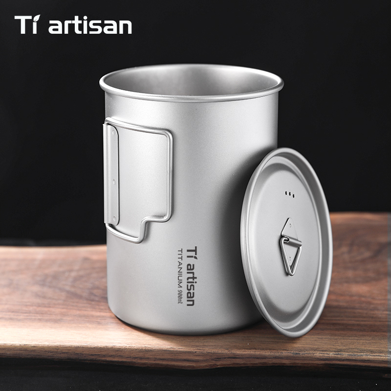 Camping Cooking Mug - Tiartisan Tasse de camping en titane