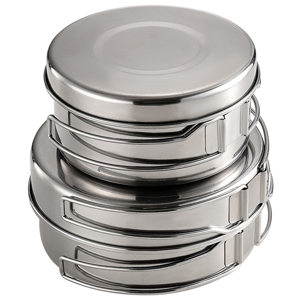 1 ensemble de vaisselle de cam - Camping Cooking Pot Stainless Steel avis et prix