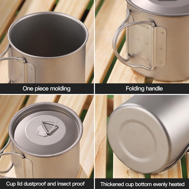 Mug de camping en titane avec  - Camping Cooking Mug avis et prix