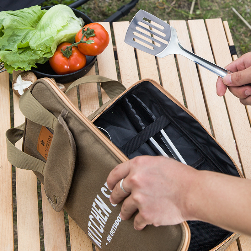 Ensemble de 8 ustensiles de cu - Camping Cooking Utensil Organizer avis et prix