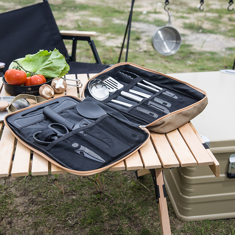 Ensemble de 8 ustensiles de cu - Camping Cooking Utensil Organizer avis et prix
