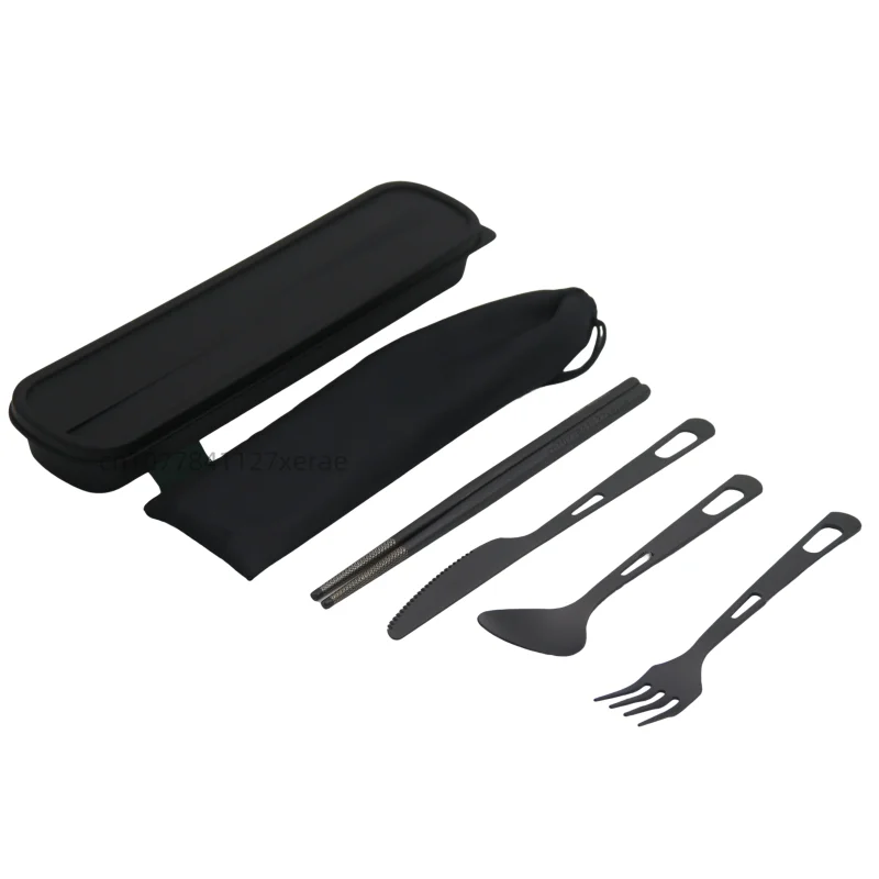Vaisselle noire en titane pur, - Camping Cooking Set For 4 avis et prix