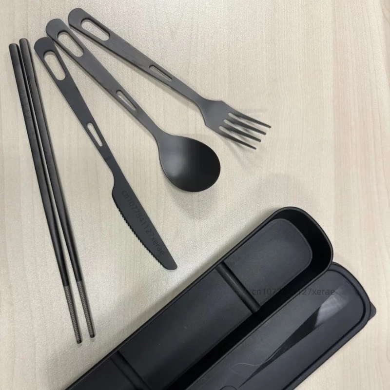 Vaisselle noire en titane pur, - Camping Cooking Set For 4 avis et prix