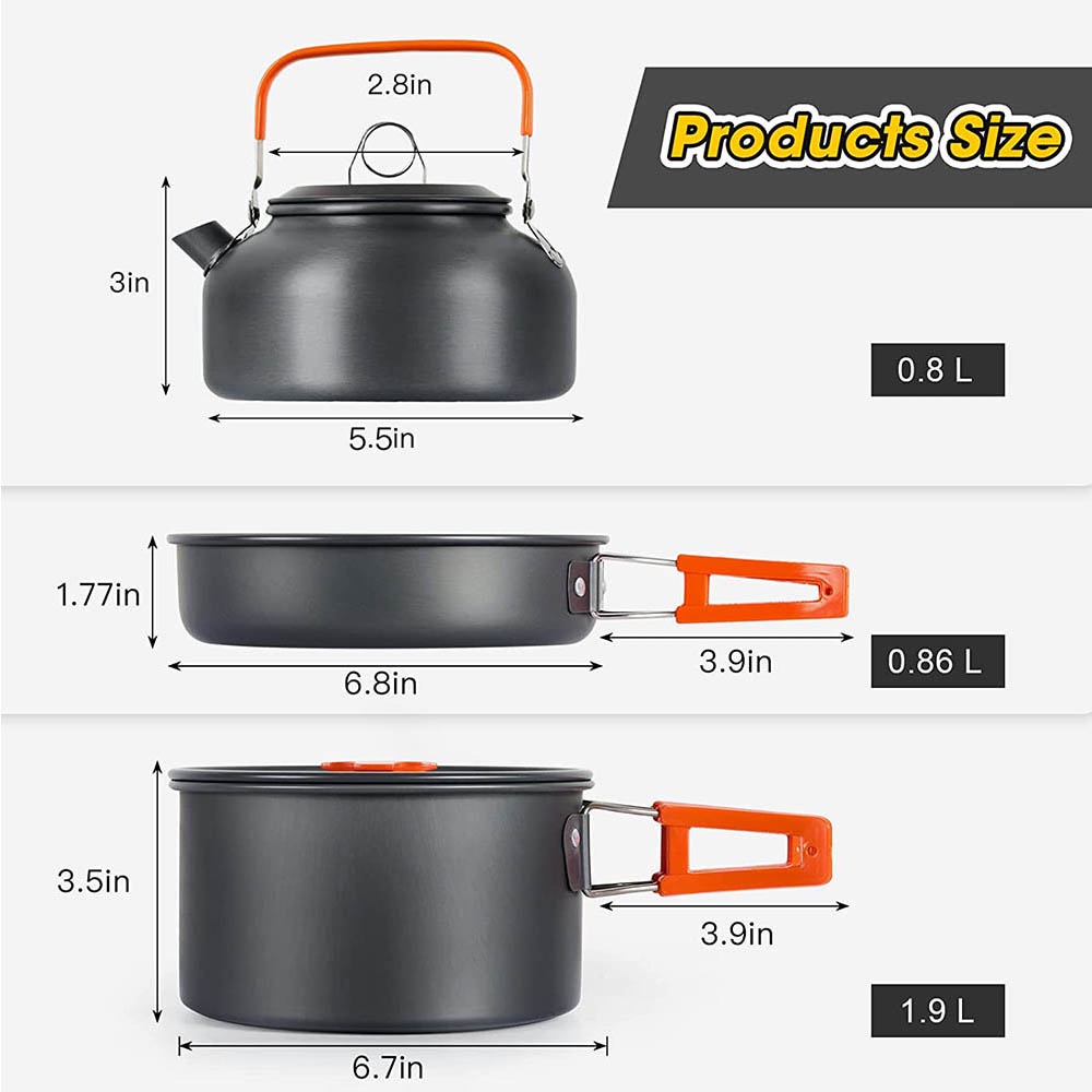 Ensemble de cuisine de camping - Nesting Camping Cooking Set avis et prix