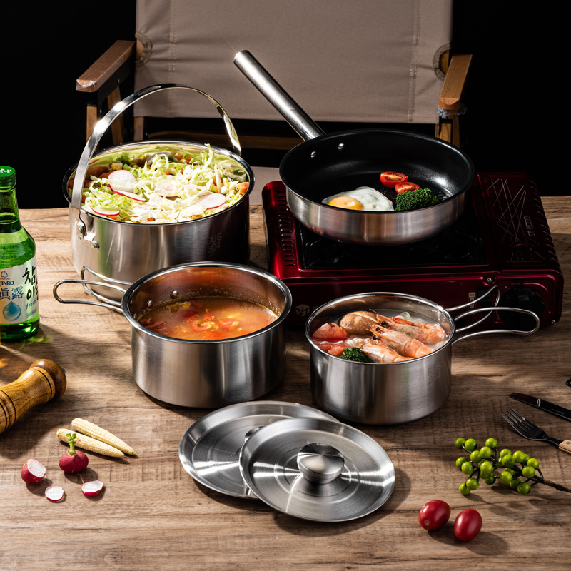 Ensemble de cuisine portable p - Camping Cooking Set For 4 avis et prix