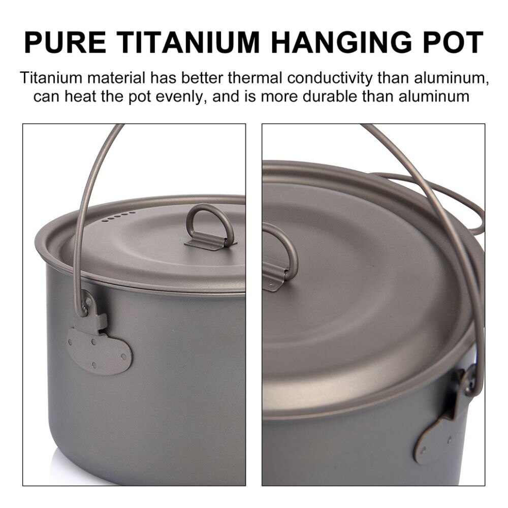 ESEA-Batterie de cuisine en ti - Camping Cooking Pot Stainless Steel avis et prix
