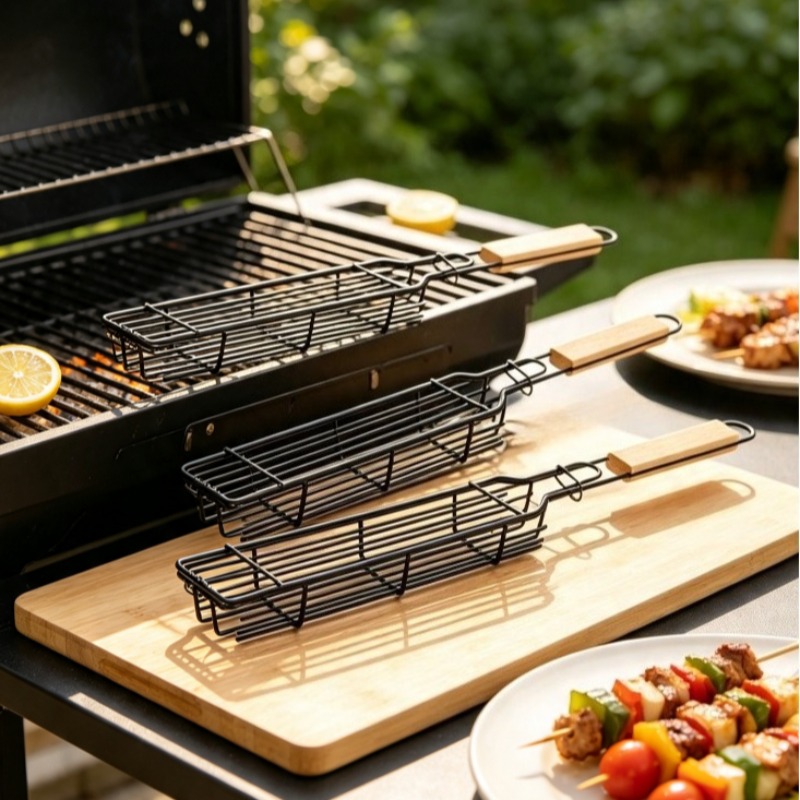 2/3 paniers de barbecue en aci - Nesting Camping Cooking Set avis et prix