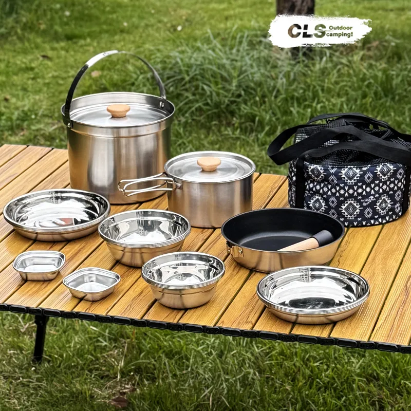 NOBANA&CLS Ensemble de 22 pièc - Camping Cooking Pot Stainless Steel avis et prix