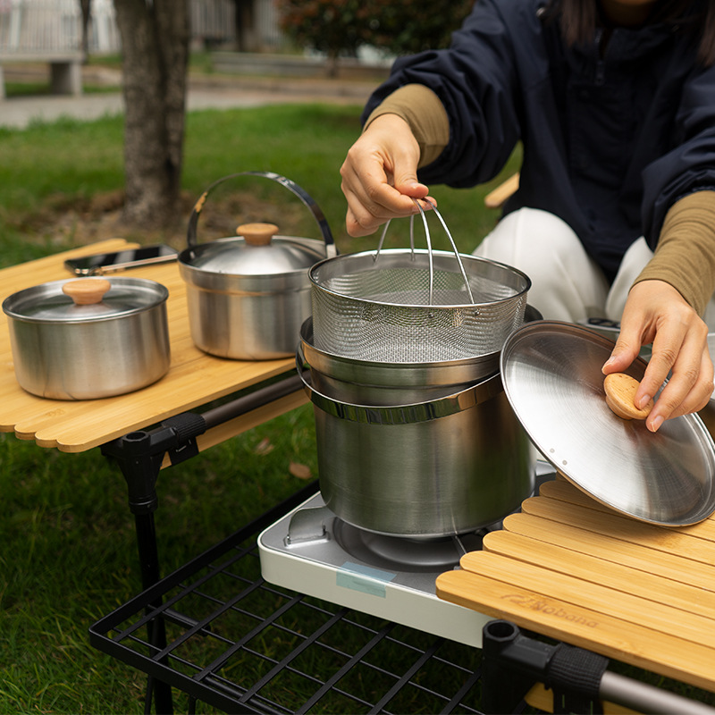 NOBANA plus récent ensemble de - Camping Cooking Pot Stainless Steel avis et prix