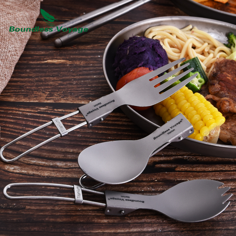 Couverts de Camping en titane, - Camping Cooking Cutlery Set avis et prix