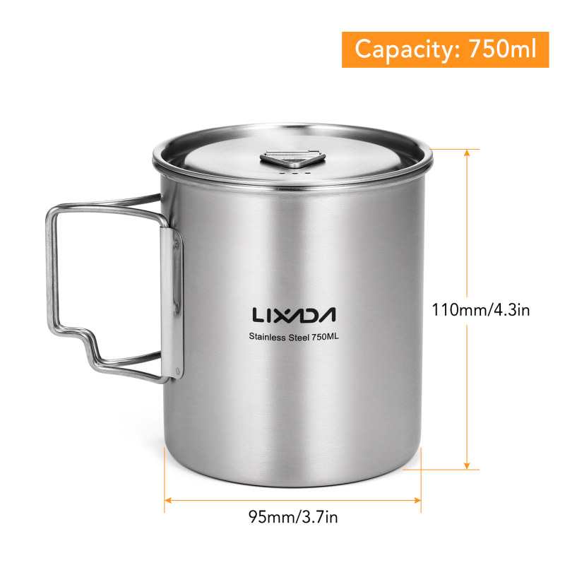 VEXADA-Tasse à eau en acier in - Camping Cooking Mug avis et prix