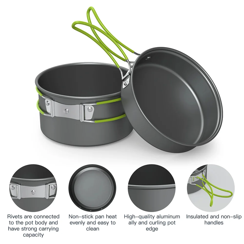 Ensemble d'ustensiles de cuisi - Camping Cooking Set For 4 avis et prix