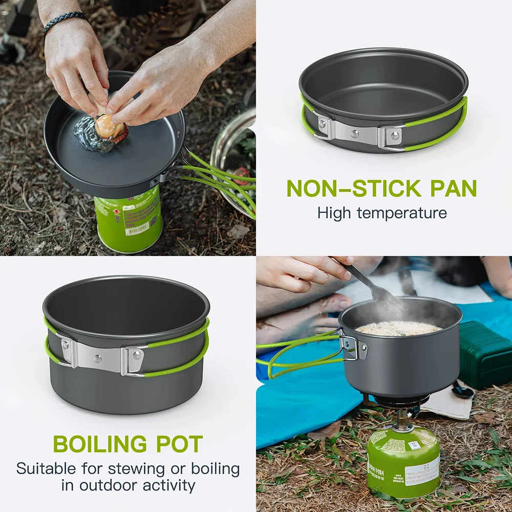 Ensemble d'ustensiles de cuisi - Camping Cooking Set For 4 avis et prix