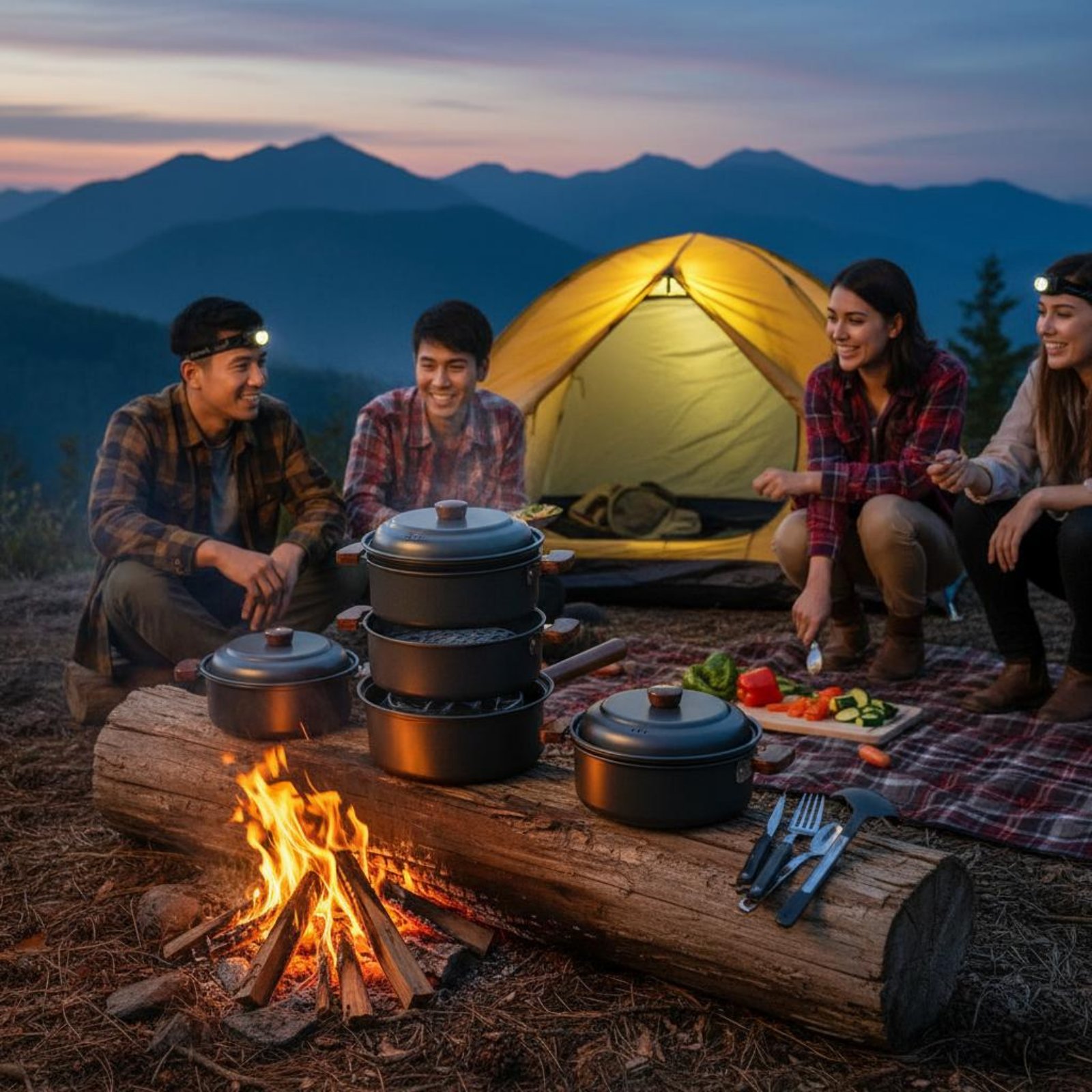 Marmite de cuisson extérieure  - Nesting Camping Cooking Set avis et prix
